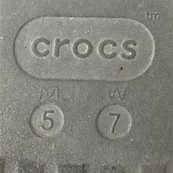 Crocs Crush Sandals Black Two Strap Slide Comfort Platform Shoes Womens Size 7 - Picture 7 of 9